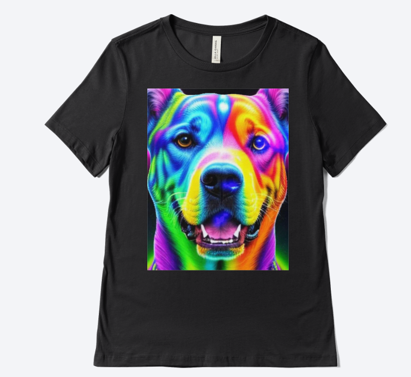 Colorful Dog Tee